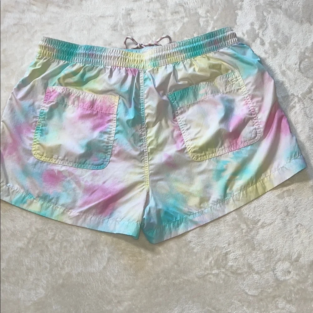 American Eagle Outfitters Women's Pink & Blue Tie Dye Swim Board Shorts Size L